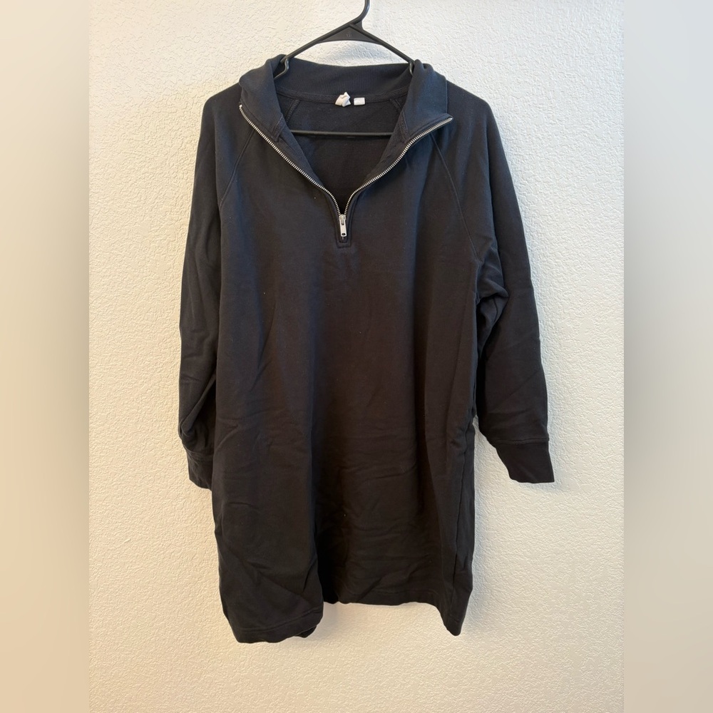 Black sweater dress, size L